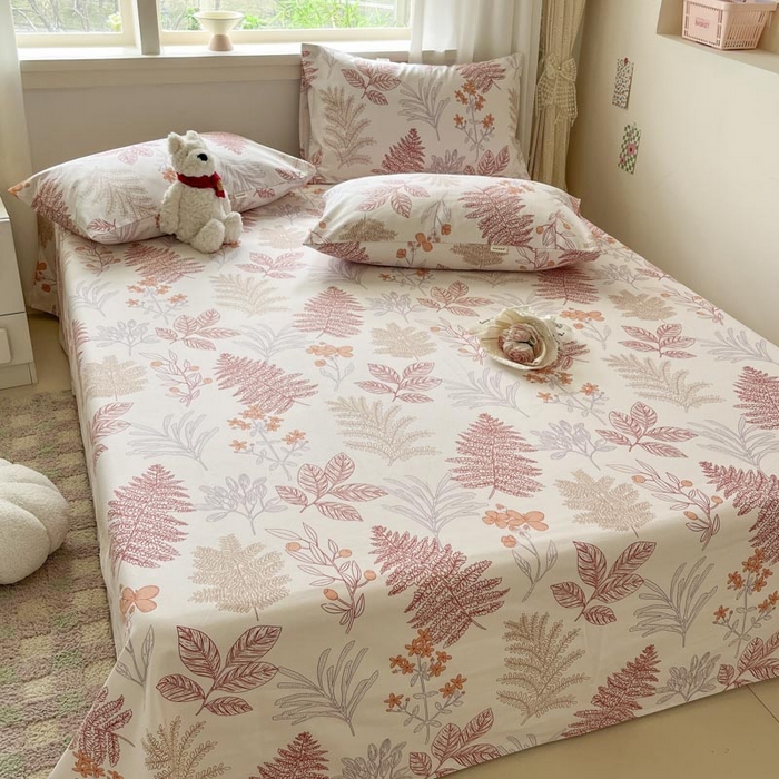 91家纺网 家纺一手货源 找家纺 新印象2025新款直角纯棉老粗布套件 床单款老粗布 -相思语