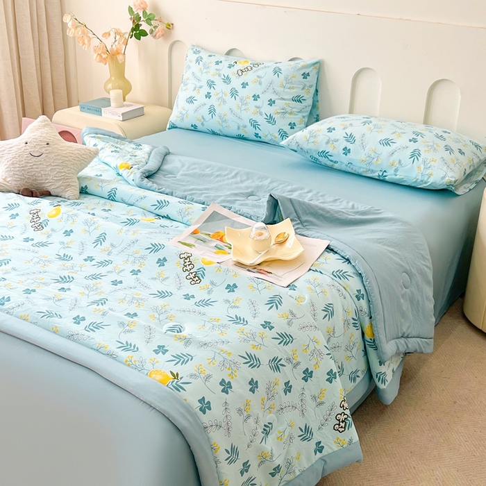 91家纺网 家纺一手货源 找家纺 爱屋及屋2025新款棉花夏被 落落繁花