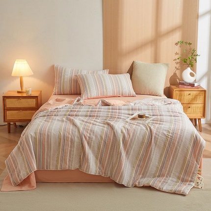 金喜2025新疆棉棉花被全棉夏被春秋被冬被四季被-无印风棉花被单被系列 西蒙粉