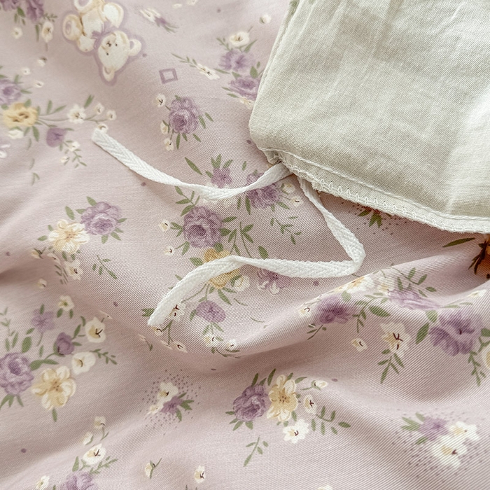 91家纺网 家纺一手货源 找家纺 绵庭家纺 2025新款12868全棉套件单品系列二单被套 雅园漫游-紫