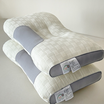 91家纺网 家纺一手货源 找家纺 织布人2025新款枕芯云感华夫格按摩SPA枕头跨境爆款枕芯家用枕头枕芯   云感华夫格SPA枕-米色高枕