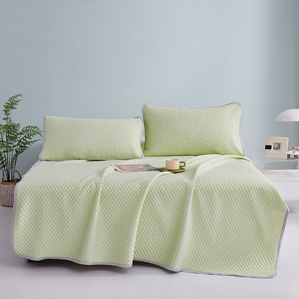 柏薇 2025新款3D豆豆凉席冰丝席按摩席夏凉席床单床裙款三件套热销款 抹茶绿床单款