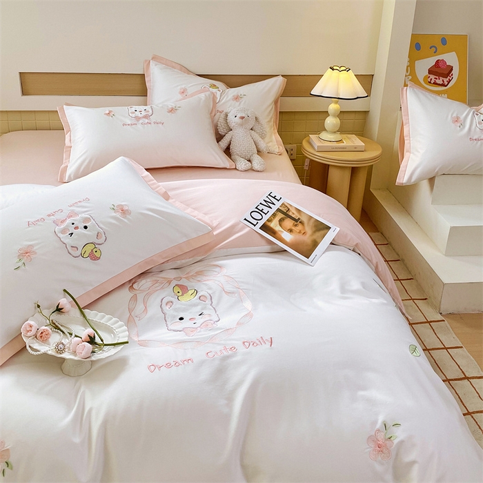 91家纺网 家纺一手货源 找家纺 （总）鼎飞 2025新款长绒棉新款卡通四件套