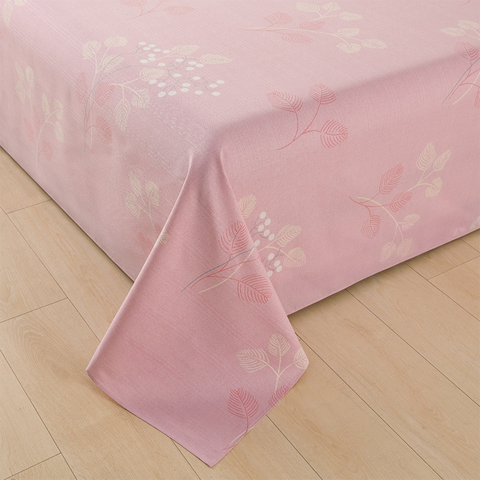 91家纺网 家纺一手货源 找家纺 润淳家居 2025新款老粗布三件套及单品 树影爱恋 粉