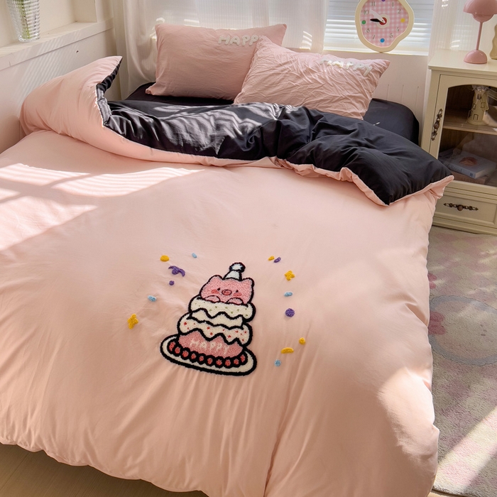 91家纺网 家纺一手货源 找家纺 （总）奈颜 2025新款高克重水洗棉毛巾绣爆款四件套