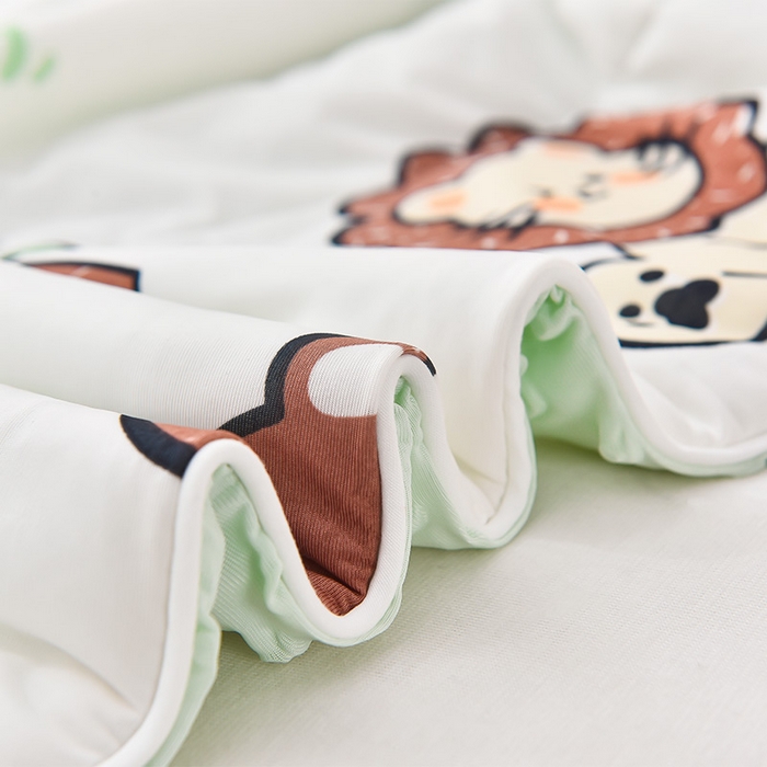 91家纺网 家纺一手货源 找家纺 嗨生活_2025年爆款 A类冰豆豆凉感丝被 儿童夏被 幼儿园被 直播 团购首选_1477 动物集