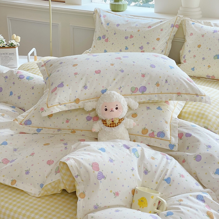 91家纺网 家纺一手货源 找家纺 铭博家纺 新款直播爆款网红全棉四件套13070印花吊边一字绣纯棉被套工艺款 星奈