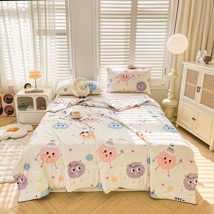 91家纺网 家纺一手货源 找家纺 （总）欢乐季  2025新款7A抗菌针织棉大豆夏被