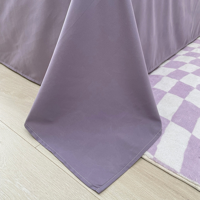 91家纺网 家纺一手货源 找家纺 汣沐生活 2025新款针织棉印花款四件套 紫郁