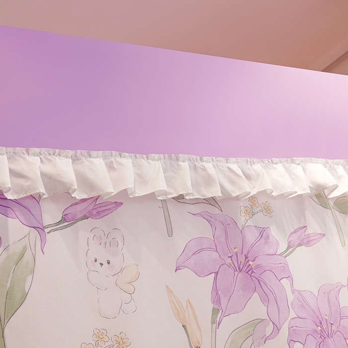 91家纺网 家纺一手货源 找家纺 锦逸家居 2025新款坐床式防摔遮光蚊帐 百年好合-不遮光