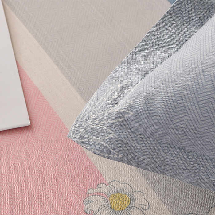 91家纺网 家纺一手货源 找家纺 润淳家居 2025新款老粗布三件套及单品 花簇 粉