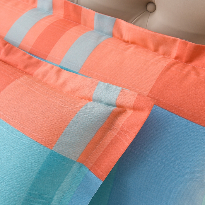 91家纺网 家纺一手货源 找家纺 润淳家居 2025新款老粗布三件套及单品 格调爱情 桔