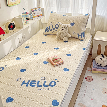 富馨莱 2025新款A类凉感丝空气纤维凉席学生款 蓝色梦幻