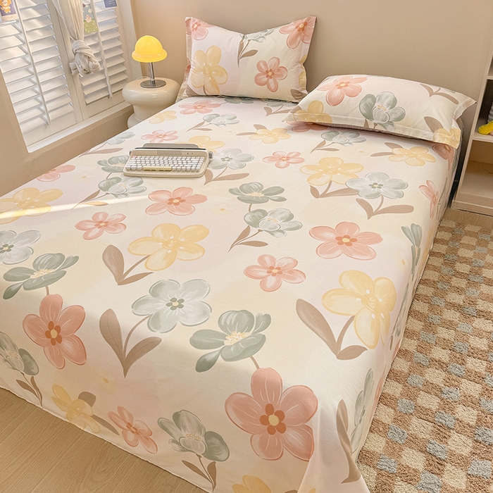 91家纺网 家纺一手货源 找家纺 绵庭家纺 2025新款12868全棉套件单品系列二单床单 优朵