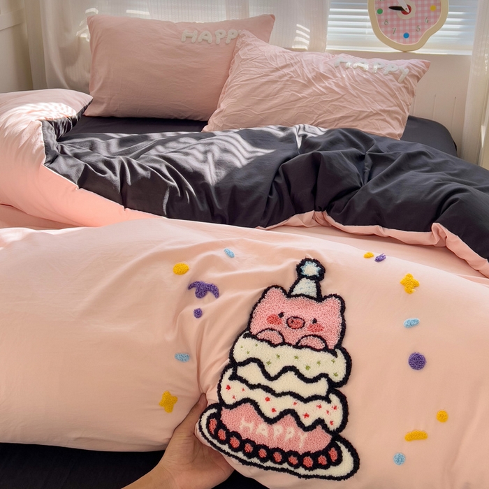 91家纺网 家纺一手货源 找家纺 （总）奈颜 2025新款高克重水洗棉毛巾绣爆款四件套