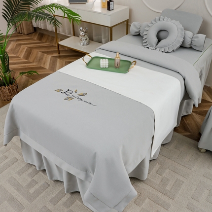 千姿坊 2025新款床罩四件套-黄金叶 灰