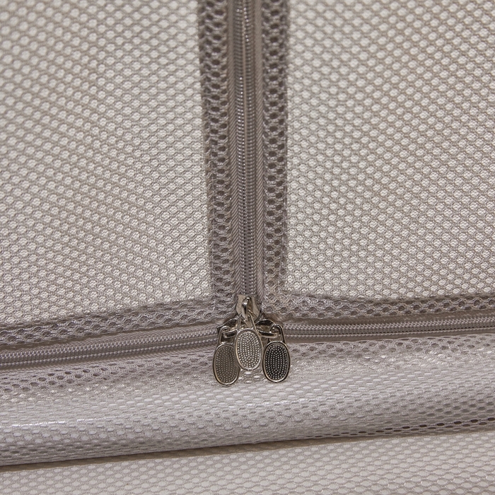 91家纺网 家纺一手货源 找家纺 梦尔佳蚊帐 2025新款双层花边床笠式三开门蚊帐-858怜香惜玉系列 高级灰