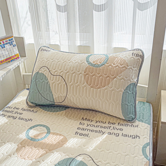 91家纺网 家纺一手货源 找家纺 富馨莱 2025新款A类凉感丝空气纤维凉席学生款 幻影