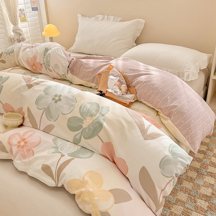 91家纺网 家纺一手货源 找家纺 绵庭家纺 2025新款12868全棉套件单品系列二单被套 优朵