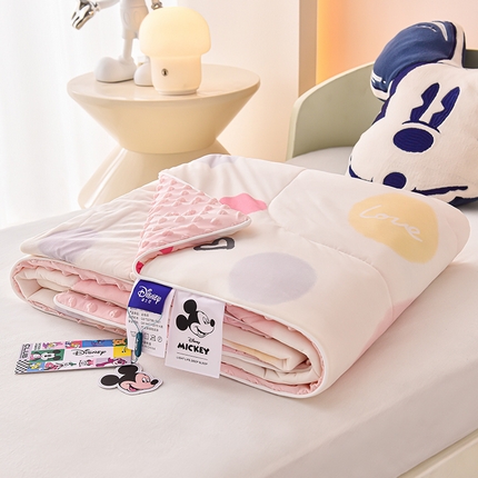 嗨生活 2025年迪士尼凉感丝冰豆豆被 夏被 夏凉被 儿童夏被 幼儿园夏被 直播首选 元气米妮