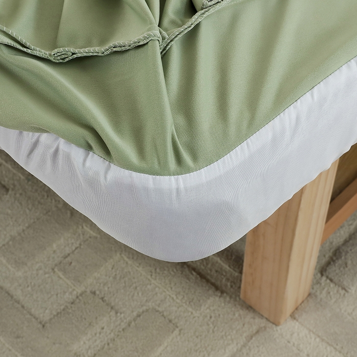 91家纺网 家纺一手货源 找家纺 千姿坊 2025新款床罩四件套-倾城 倾城-浅绿