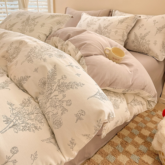 91家纺网 家纺一手货源 找家纺 绵庭家纺 2025新款12868全棉套件单品系列二四件套 苏夏觅影