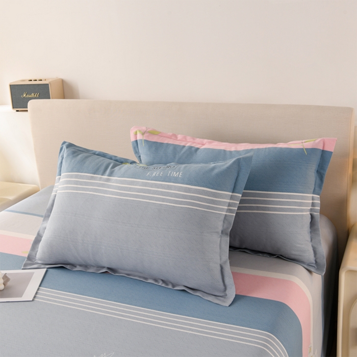 91家纺网 家纺一手货源 找家纺 润淳家居 2025新款老粗布三件套及单品 花簇 粉