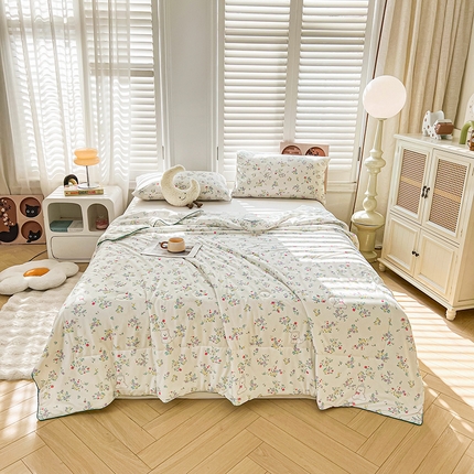 91家纺网 家纺一手货源 找家纺 （总）欢乐季  2025新款7A抗菌针织棉大豆夏被