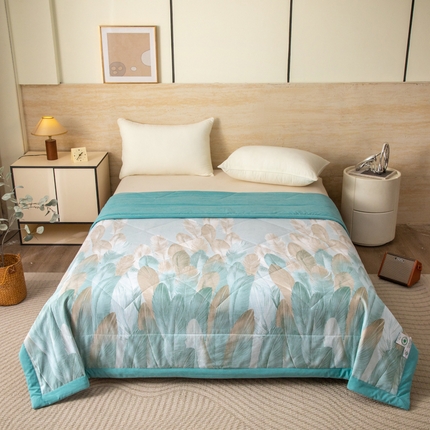 大世界被王  2025新款亲肤舒适佰花锦夏被夏凉被空调被 莱茵河畔--绿