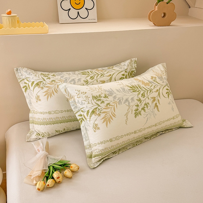 91家纺网 家纺一手货源 找家纺 绵庭家纺 2025新款12868全棉套件单品系列二四件套 沐雅清风