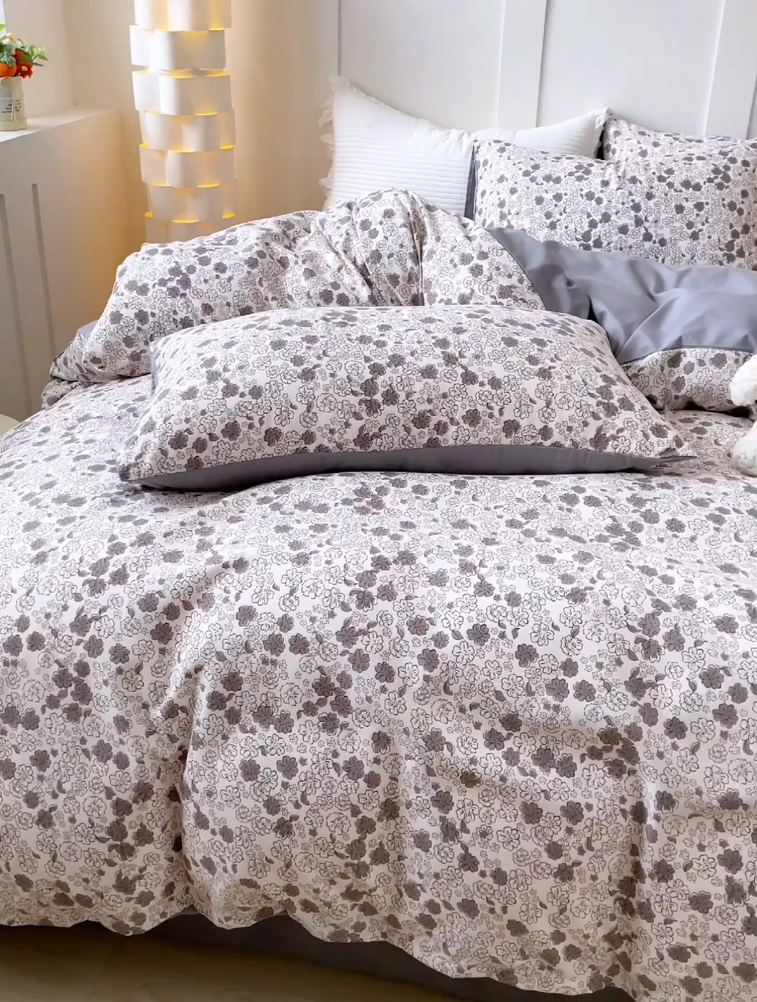 91家纺网 家纺一手货源 找家纺 汣沐生活 2025新款针织棉印花款四件套 美式