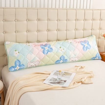 云玲时尚 2025新款三防磨毛防水夹棉双人长枕套 甜蜜Q仔