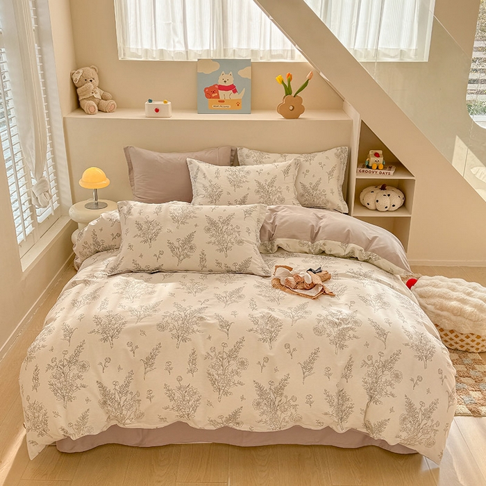 91家纺网 家纺一手货源 找家纺 绵庭家纺 2025新款12868全棉套件单品系列二四件套 苏夏觅影