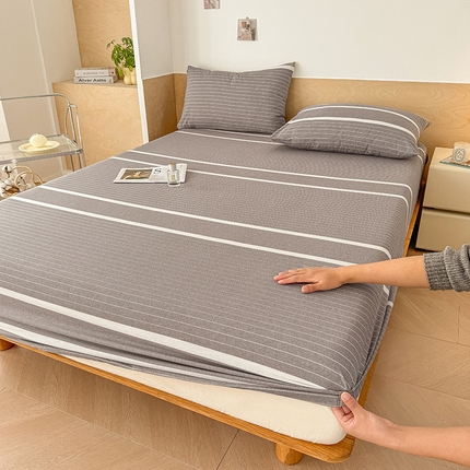 91家纺网 家纺一手货源 找家纺 （总）晓时候 2025新款100%全棉色织水洗棉床笠全棉床笠纯棉床笠