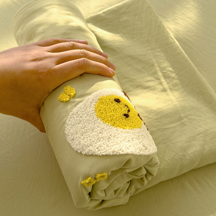 91家纺网 家纺一手货源 找家纺 （总）曼谷家纺 2025新款软糯毛巾绣水洗棉床单床笠枕套纯色床单床笠枕套单品