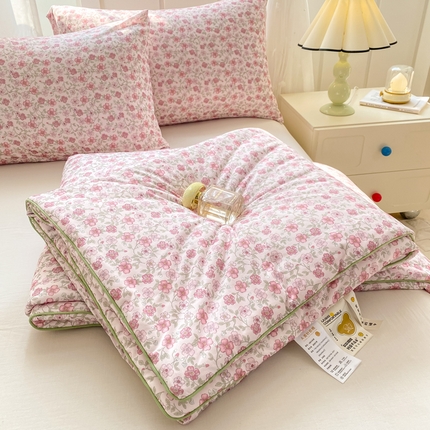 91家纺网 家纺一手货源 找家纺 恋之巢家纺 2025新款凉感针织印花夏凉被 花依梦；软糯款