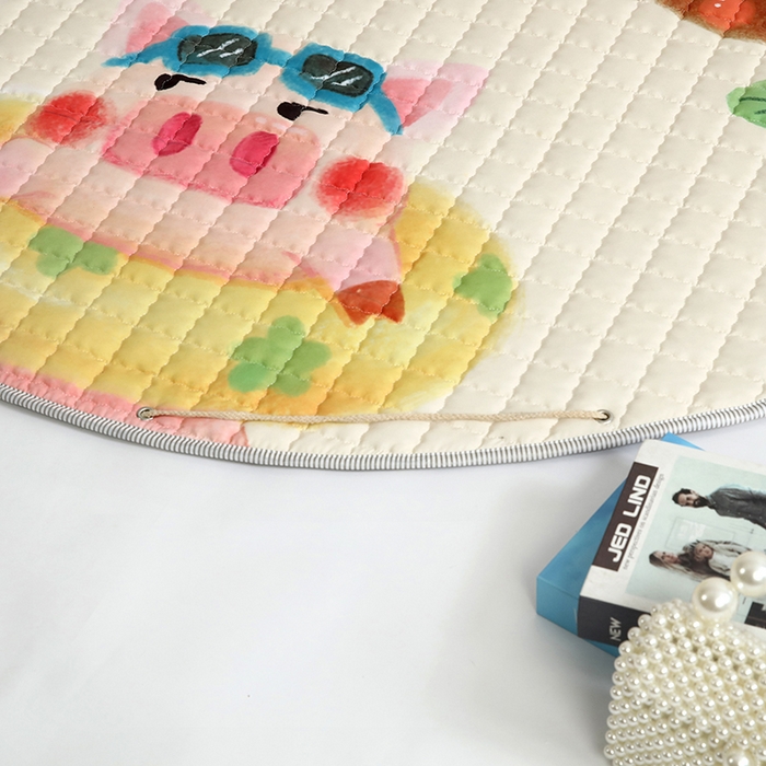 91家纺网 家纺一手货源 找家纺 沁童 收纳垫直径1.5m 动物派对