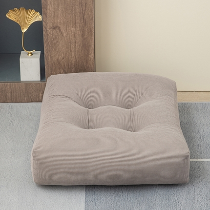 美达人 2025新款灯芯绒珍珠棉防水方形坐垫 灯芯绒-灰色-方形坐垫