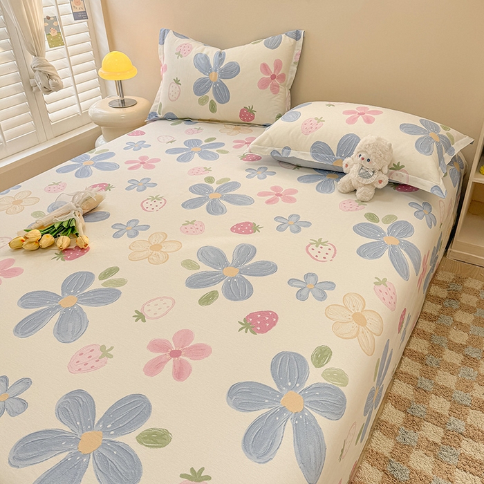 91家纺网 家纺一手货源 找家纺 绵庭家纺 2025新款12868全棉套件单品系列二单床单 伊恋花韵