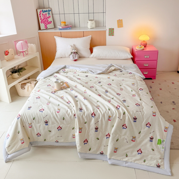 91家纺网 家纺一手货源 找家纺 宜梦家居【需要买家秀请联系老板】 2025新款双面纯棉夏被夏凉被系列 艺术熊熊