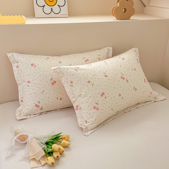 91家纺网 家纺一手货源 找家纺 绵庭家纺 2025新款12868全棉套件单品系列二四件套 樱桃甜宠