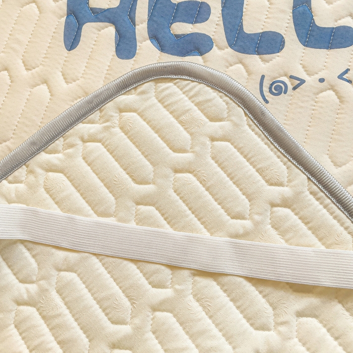 91家纺网 家纺一手货源 找家纺 富馨莱 2025新款A类凉感丝空气纤维凉席学生款 蓝色梦幻