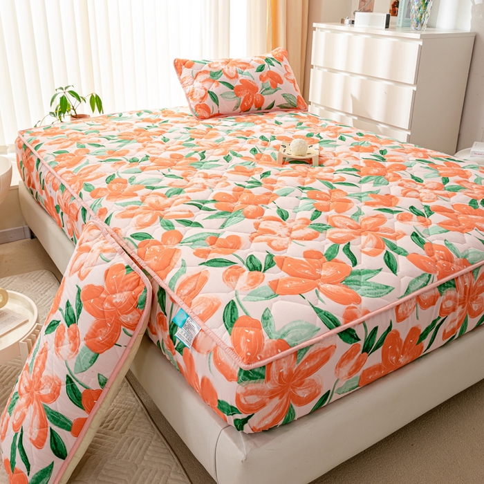 91家纺网 家纺一手货源 找家纺 云玲时尚 2025新款三防磨毛防水夹棉单人枕套 繁花似锦