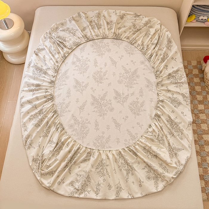 91家纺网 家纺一手货源 找家纺 2025新款12868全棉套件单品系列二单床笠 苏夏觅影