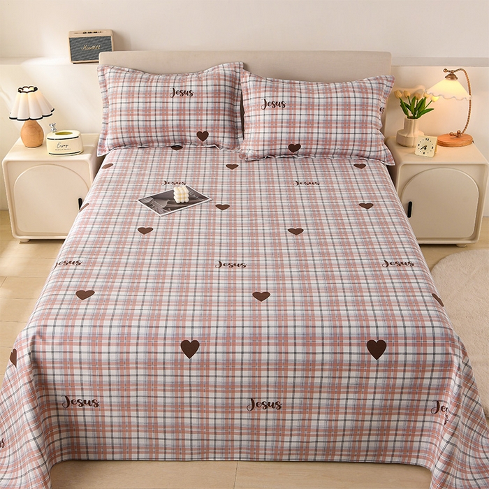 91家纺网 家纺一手货源 找家纺 润淳家居 2025新款老粗布三件套及单品 恋爱格 咖