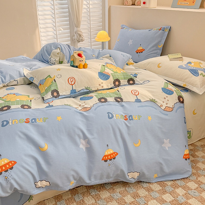 91家纺网 家纺一手货源 找家纺 绵庭家纺 2025新款12868全棉套件单品系列二四件套 太空旅行