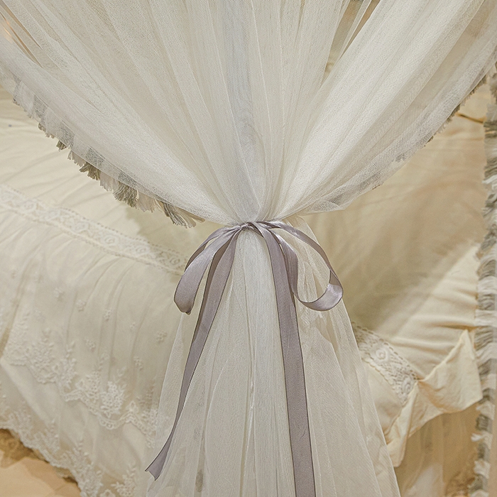 91家纺网 家纺一手货源 找家纺 锦逸家居 2025新款四季款三开门落地床幔蚊帐 幻城-乐呵呵