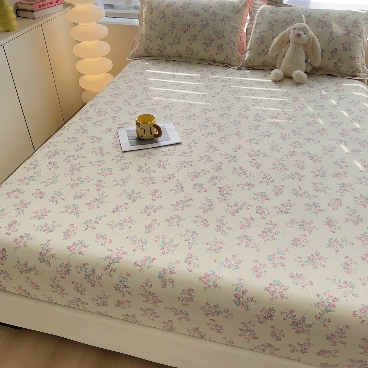 91家纺网 家纺一手货源 找家纺 2025新款12868全棉套件单品系列二单床笠 若薇