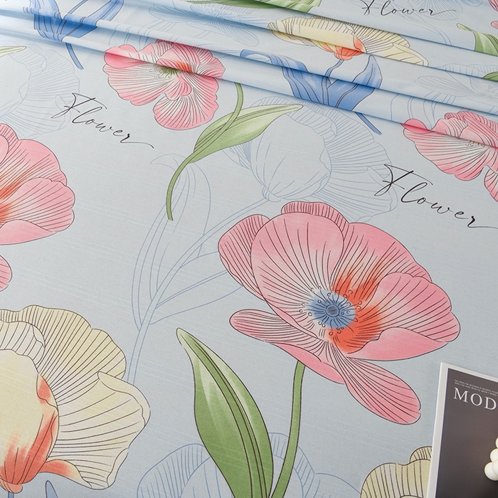 91家纺网 家纺一手货源 找家纺 润淳家居 2025新款老粗布三件套及单品 花伊曼 蓝