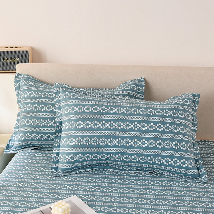 91家纺网 家纺一手货源 找家纺 润淳家居 2025新款老粗布三件套及单品 花条时尚 蓝